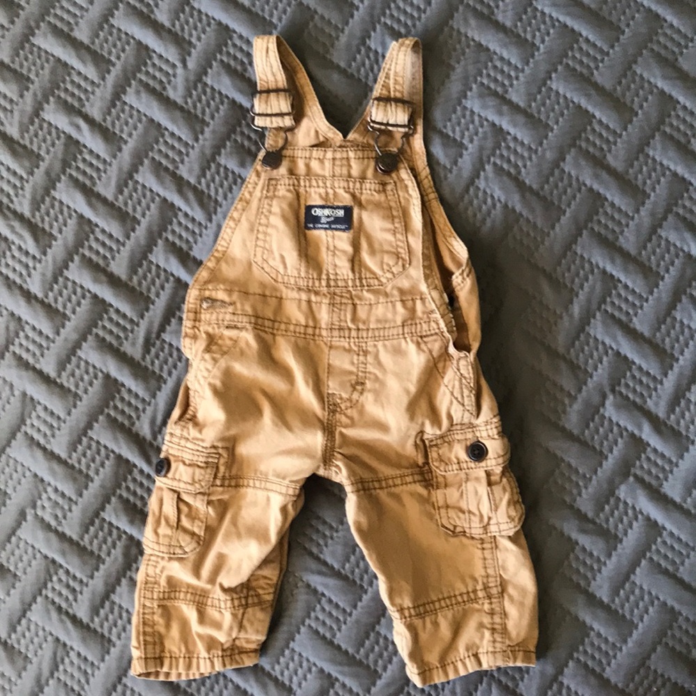 OshKosh B’gosh Khaki Overalls Baby Boy 6 Months